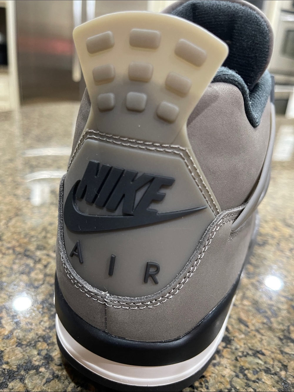 Air Jordan 4 retro Men's Sneaker - Dark Gray and Black - Picture 9 of 9
